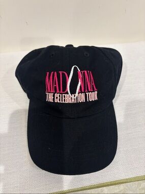 Black Embroidered Celebration Tour Baseball Cap - Adonna